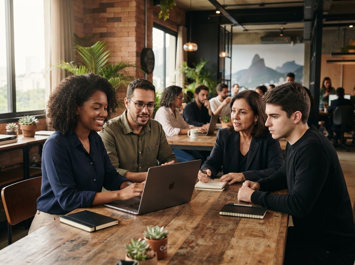 Eko Cash - ambiente de trabalho da equipe responsável pela plataforma de análise de dados